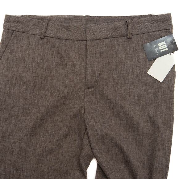 Kut From The Kloth Brown Straight Leg Trouser Pants Size  10 - Picture 4 of 14